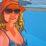 Deb poolside - acrylic on canvas 16 x 20
Reference photo: Deb